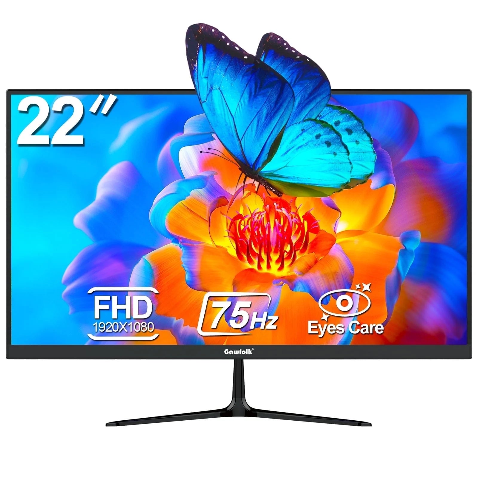 Gawfolk 24 Inch Business PC Monitor 1080P 100HZ Refresh Rate Gaming Computer Display