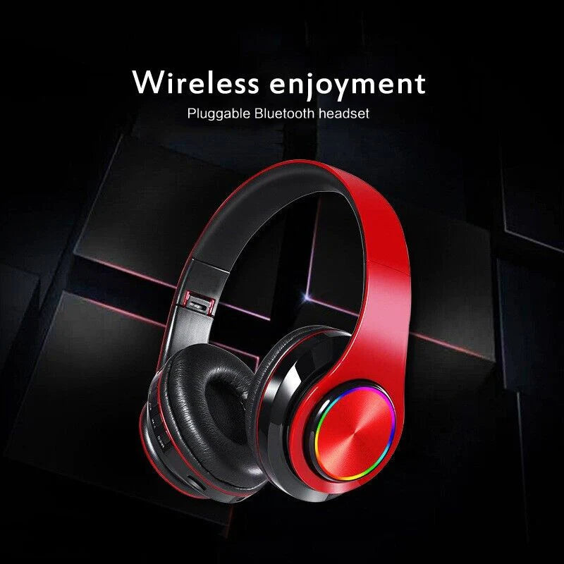 Super Bass Designed Wireless Bluetooth Foldable Headphones with Mic