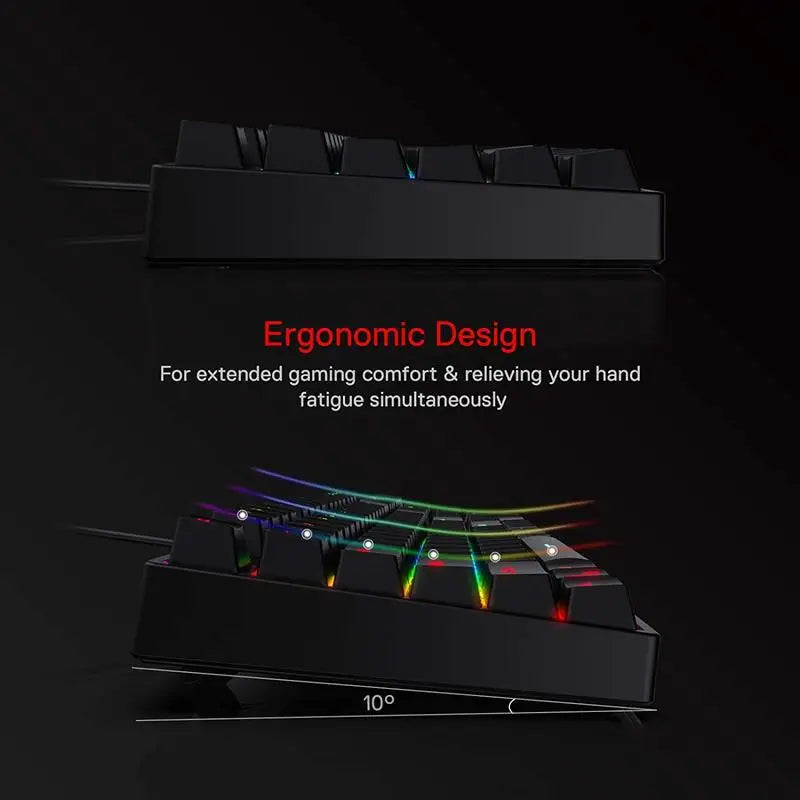 K582 SURARA RGB LED Backlit Mechanical Gaming Keyboard with 104 Keys-Linear and Quiet-Red Switches
