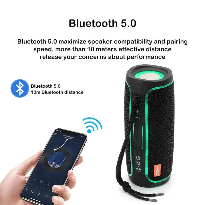 Loud Portable Bluetooth Speaker with USB/TF/FM Radio