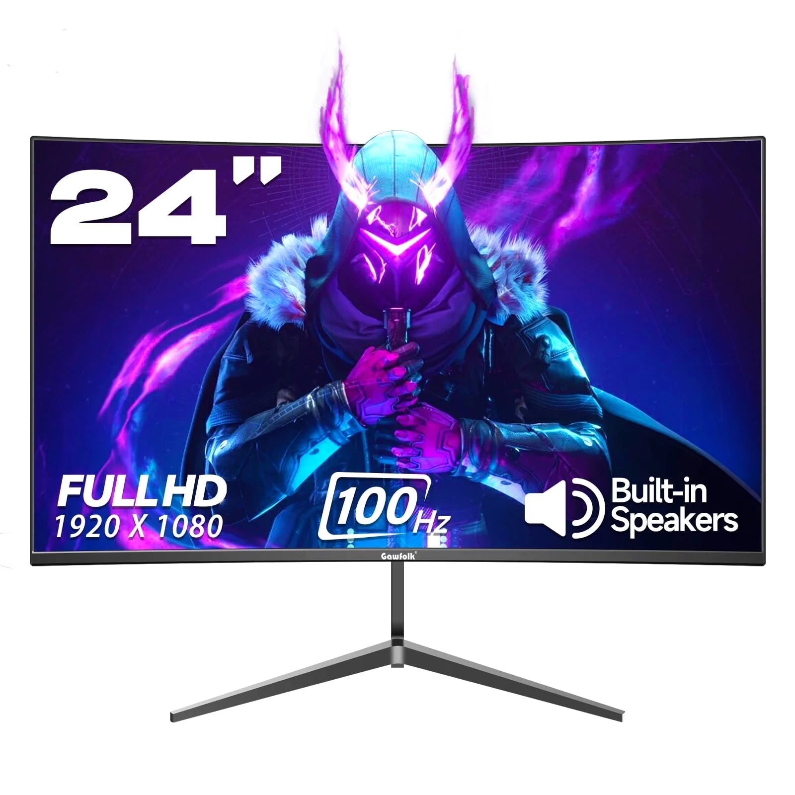 Gawfolk 24 Inch Business PC Monitor 1080P 100HZ Refresh Rate Gaming Computer Display