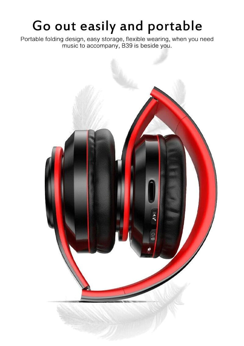 Super Bass Designed Wireless Bluetooth Foldable Headphones with Mic