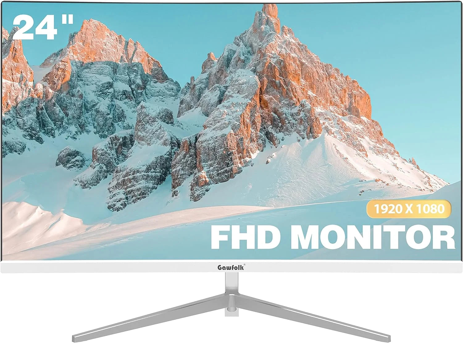 Gawfolk 24 Inch Business PC Monitor 1080P 100HZ Refresh Rate Gaming Computer Display